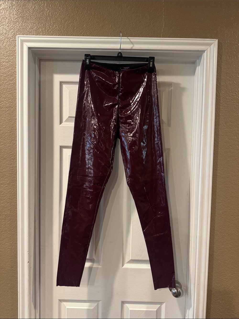 Commando Burgundy High-Shine Vinyl Pants